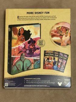 Disney Lorcana TCG Portfolio Bundle – Factory Sealed (4 Booster Packs + Card Portfolio)