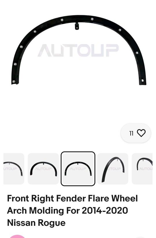 Front Right Fender Flare Wheel Arch Molding For 2014-2020 Nissan Rogue