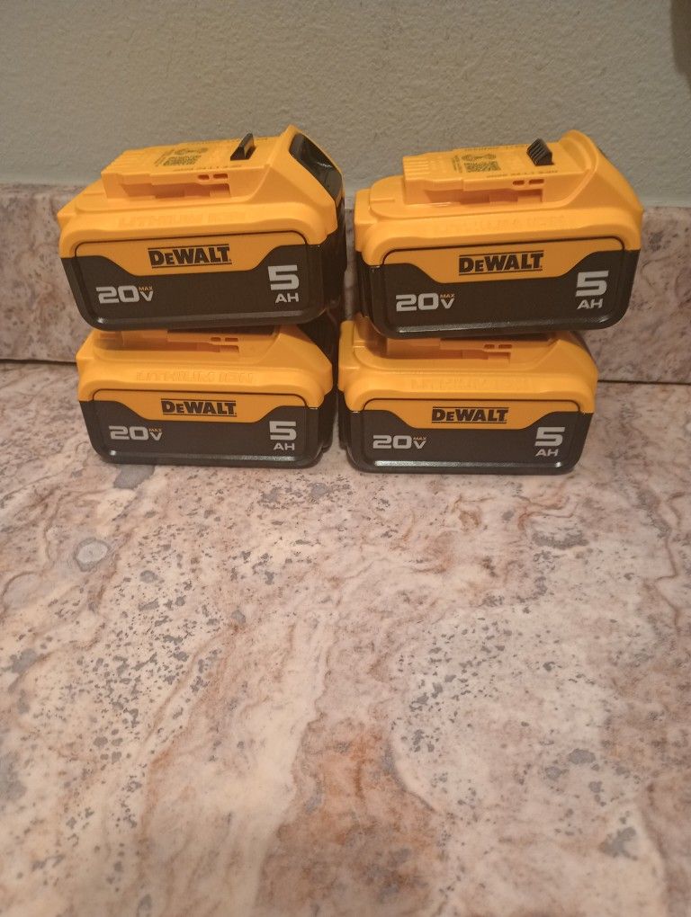 New Dewhalt 5ah batteries $45 each 