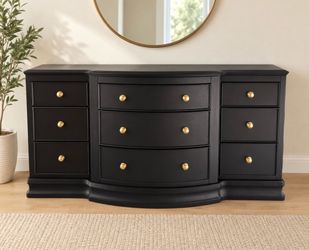 Statement Black & Gold 9-Drawer Dresser / Buffet – Delivery Available