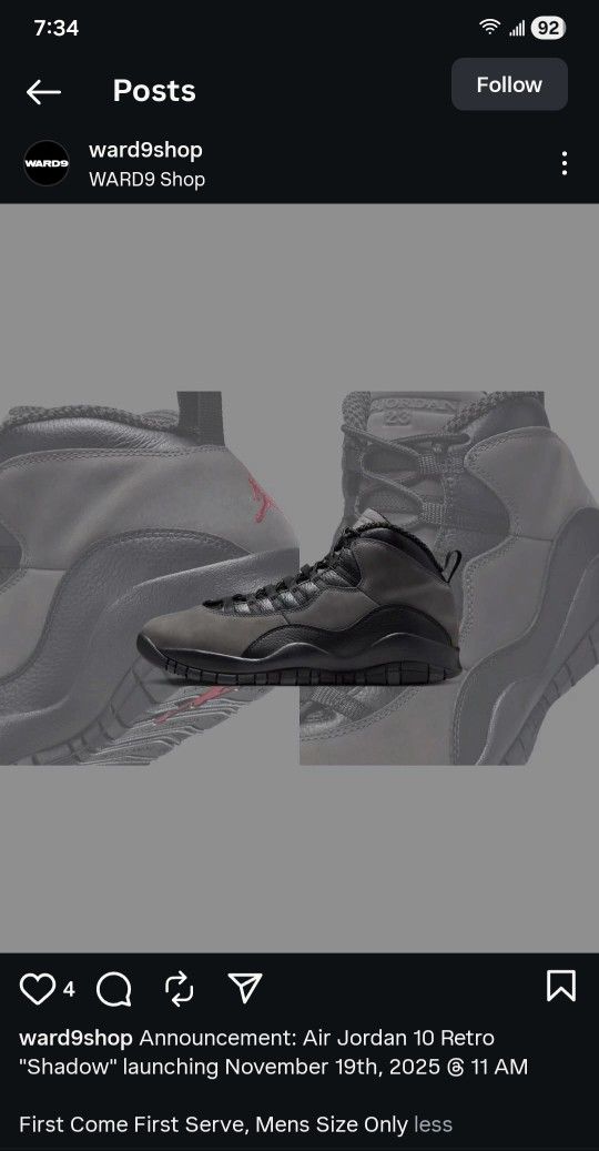 Jordan 10 Shadow Size 12.5 