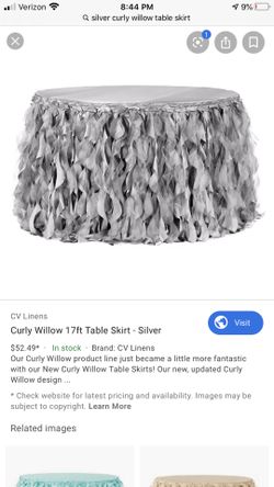 Silver willow table skirt