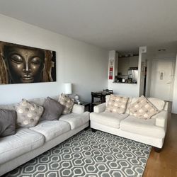 Sofa Set 3 Seater and Love Seat + Coffee Table And Side Table