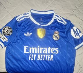 adidas Real Madrid Soccer Jersey Shirt Blue/White Men's Size S