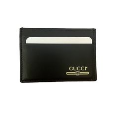 Black And Gold Gucci Card Holder 