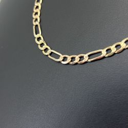 14kt Gold Tricolor Solid Figaro Necklace 24” 4.5mm 14.00grams 163125 9