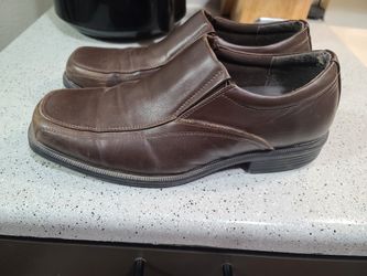 Size 12 Safe Step Non Slip Brown Dress Shoes 