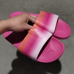 Old Navy Pink Orange White Slide Sandals SIZE (5Y-6Y) — Brand New