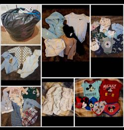 Big bag of baby boy clothes