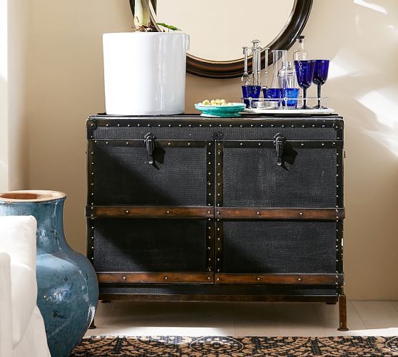 Ludlow Trunk Bar Cabinet - Pottery Barn