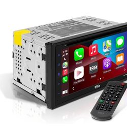 BOSS Audio Systems BVCP9690A Car Stereo - Apple CarPlay, Android Auto, Double Din, 6.75 Inch Touchscreen, Bluetooth, CD DVD Player, AM/FM Radio Receiv