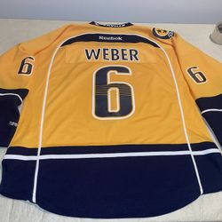 Shea Weber Reebok Jersey Yellow Mens Xl Nashville Predators Vintage 2015 Clean
