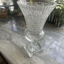 Bohemian Hand Made Crystal Vase 