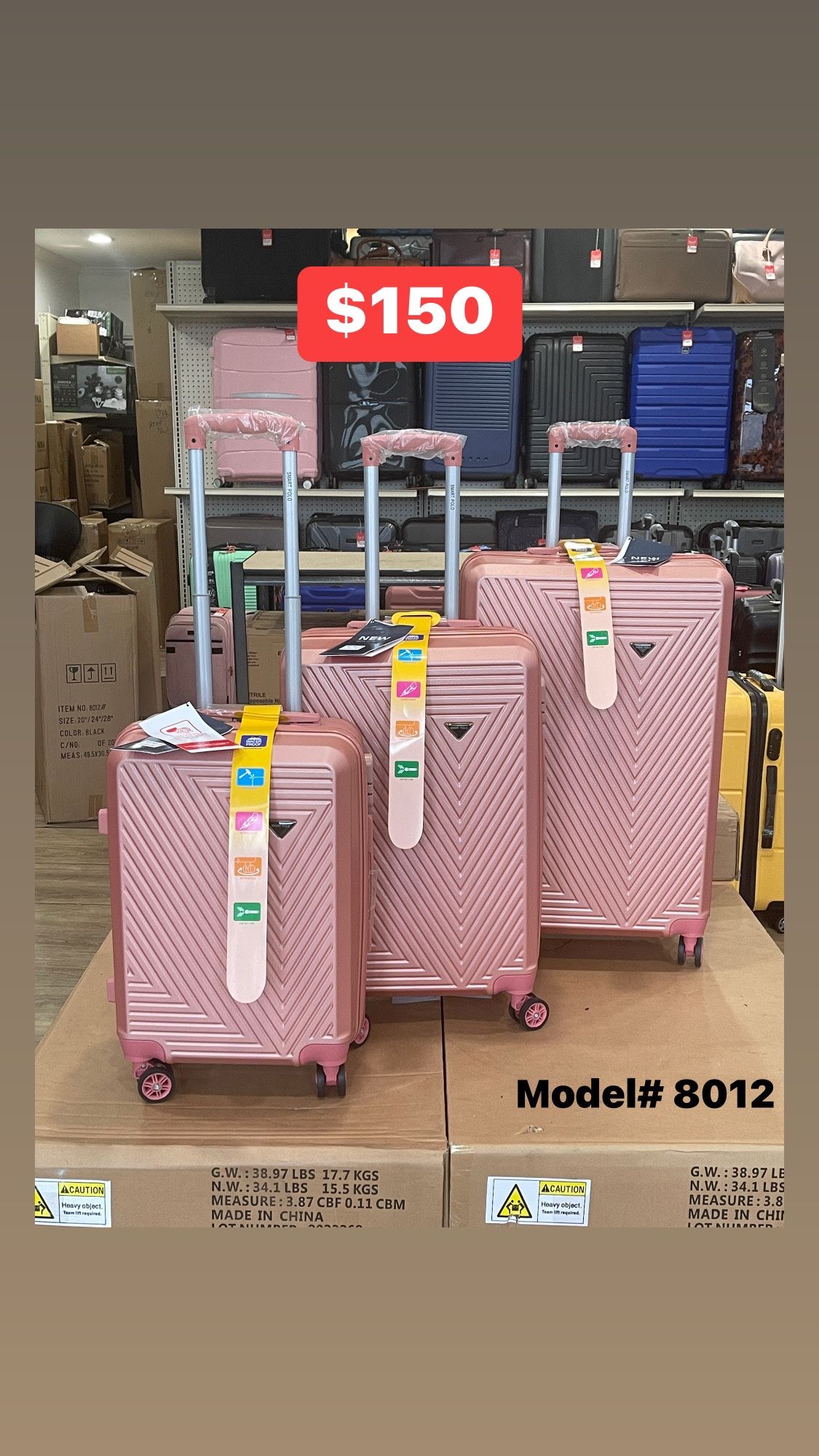 New 3 Piece Hardside Luggage Set