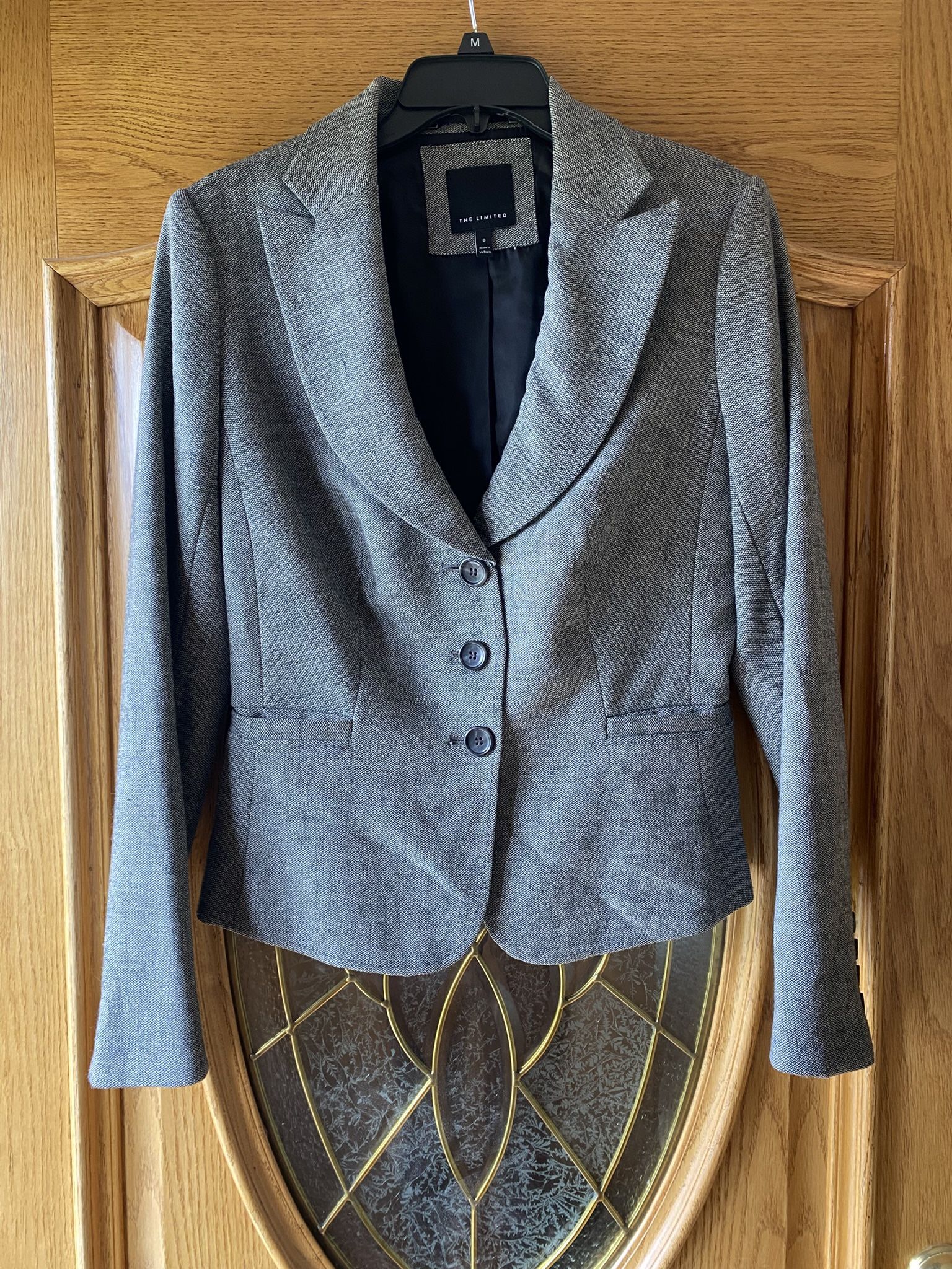 Women’s Gray Tweed Blazer; Size 8