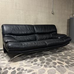 Black Leather Sofa Couch