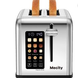 Mecity 2-Slice Touchscreen Toaster Stainless Steel