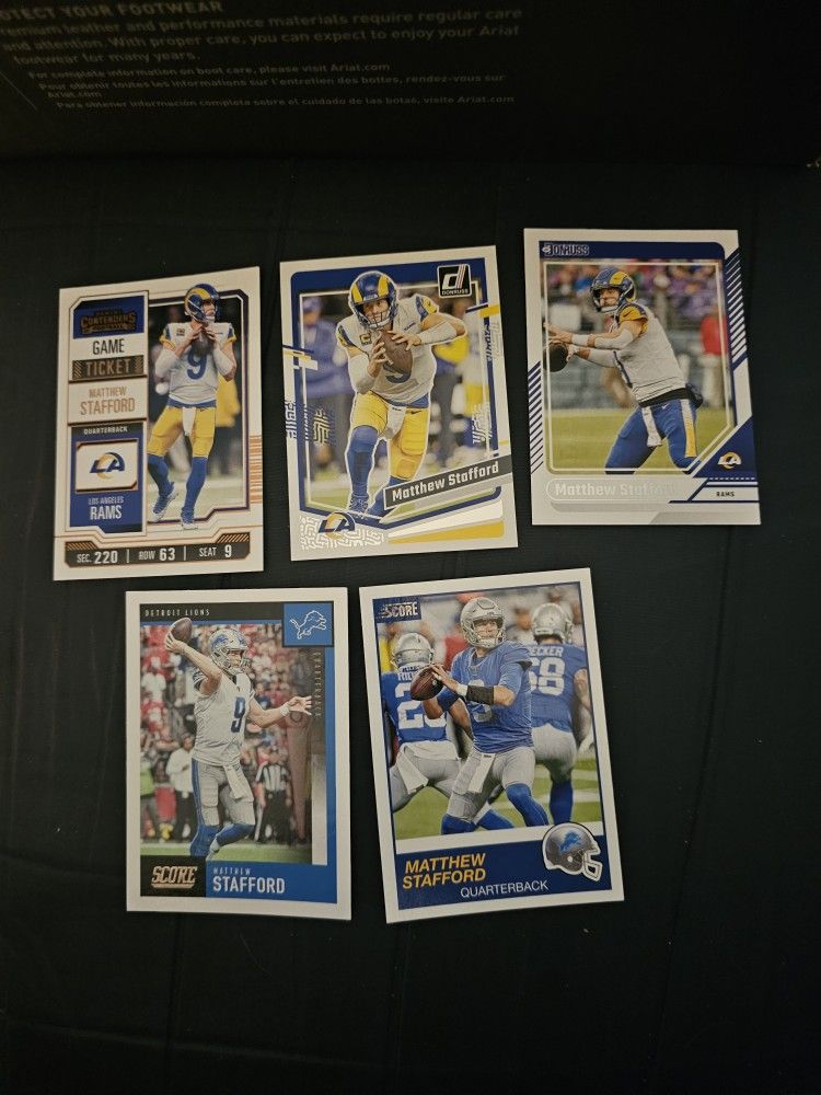 5 Cards Matthew Stafford