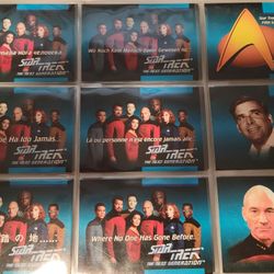 Complete Set Of Star Trek The Next Generation Trading Cards 1991/1992 Season In Plastic Protector Card Sheet