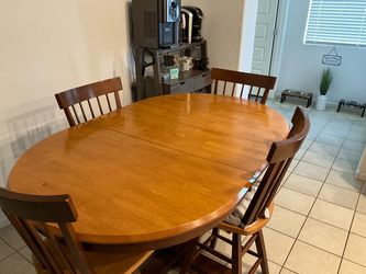 Solid wood dining room table
