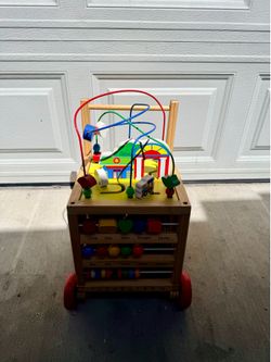 Wooden Toddler Activity Walker & Learning Center