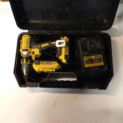 DeWalt 20v Brushless Drill, Batteries, Charger And Case