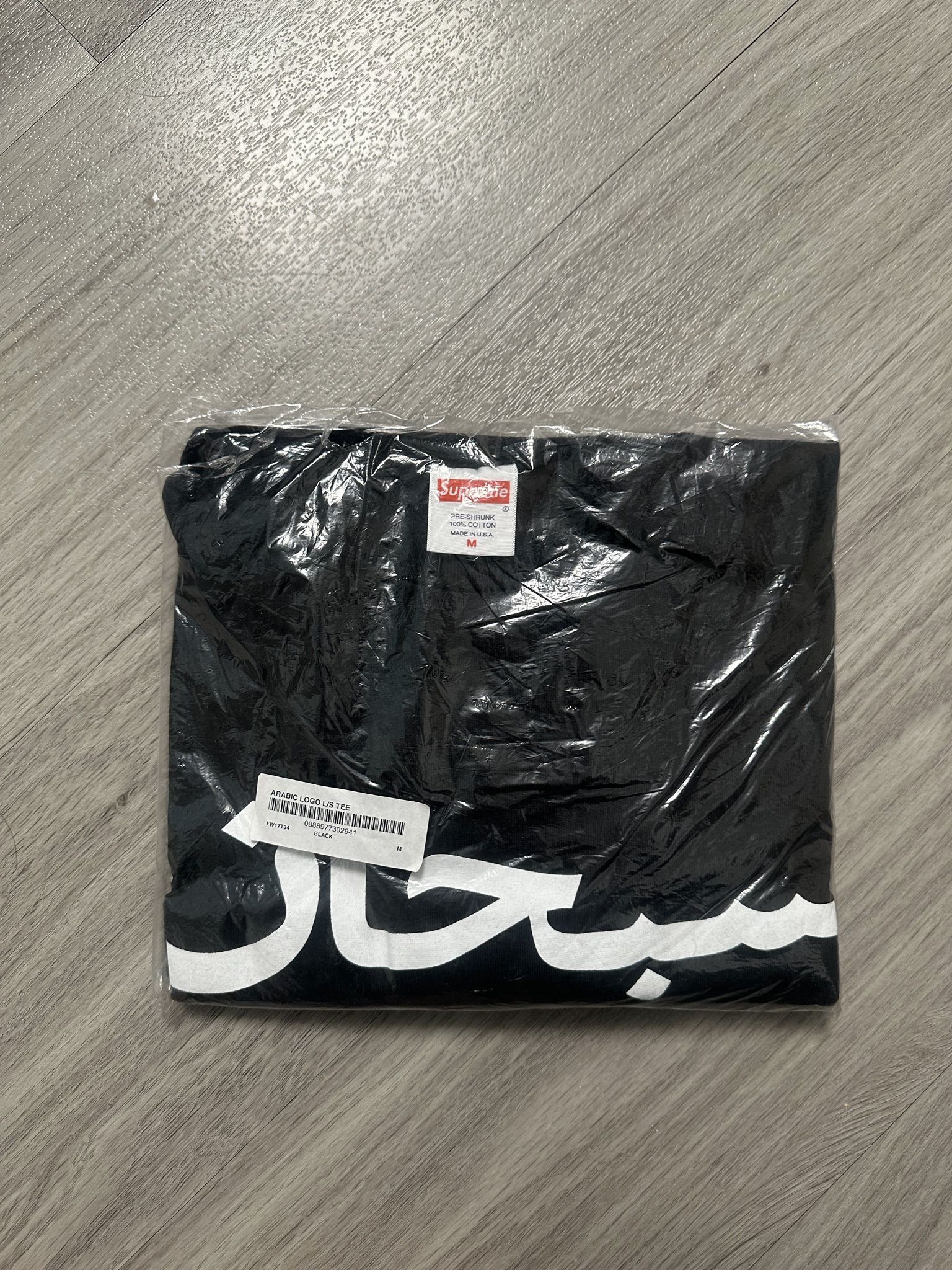Supreme Arabic Logo Long-Sleeve T-Shirt 'Black'