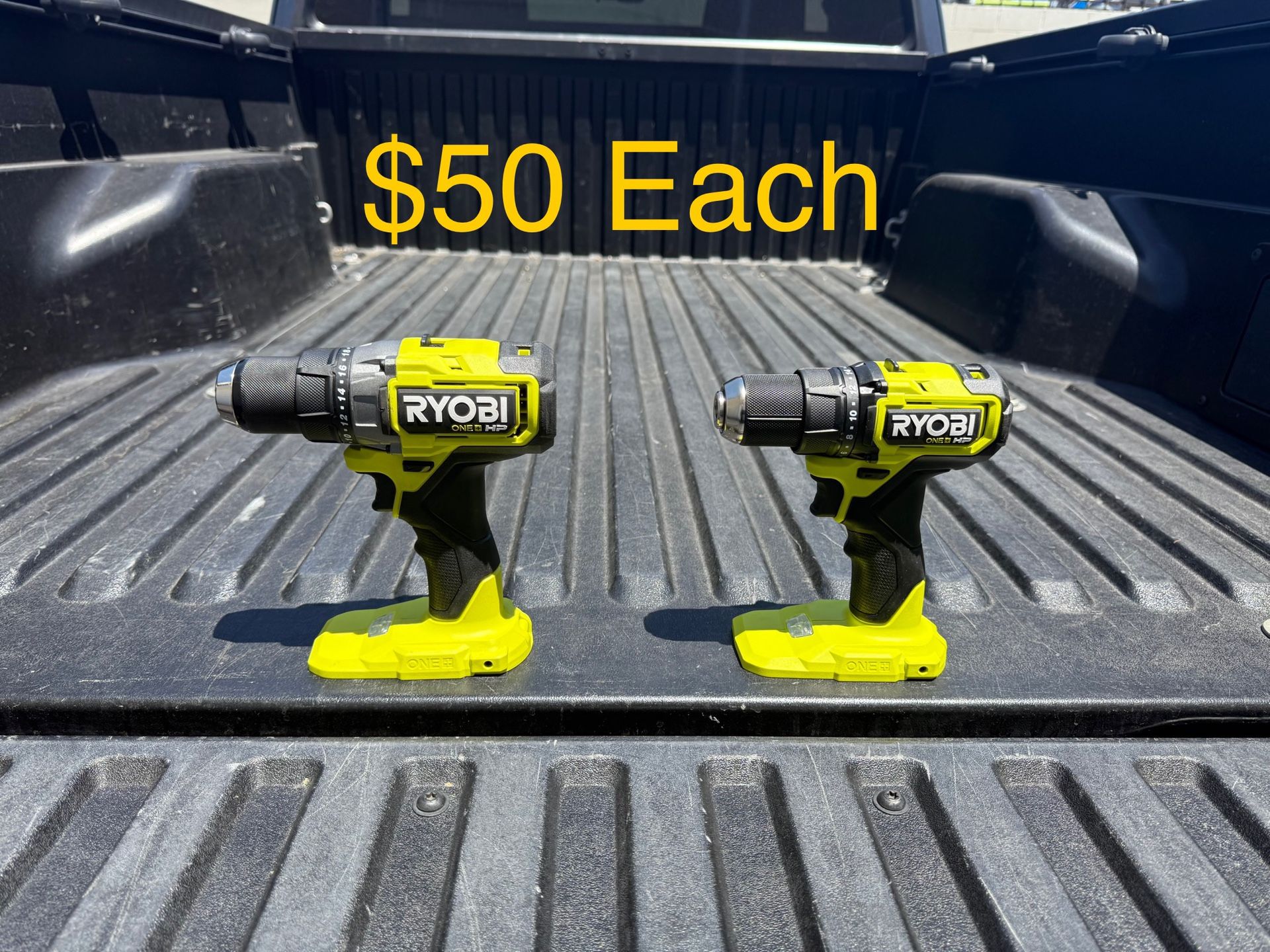 NEW RYOBI ONE+ HP 18V Brushless Cordless 1/2 in. Drill/Driver & RYOBI ONE+ HP 18V Brushless Cordless Compact 1/2 in. Drill/Driver
