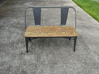 2 Metal Framed Dining Benches