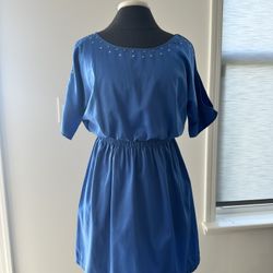 Sequin Hearts Royal Blue Dress- Size medium