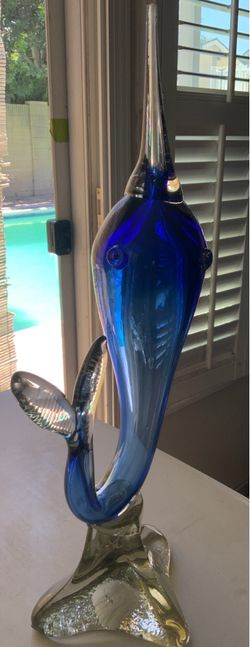 ART glass sculpture DOLPHIN