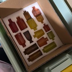 Glass Bud Vase Set of 30 PCs, Small Glass Vases for Flowers, Amber Bud Vases in Bulk, Vintage Vases for Wedding Centerpieces, Wedding Decorations, Hom