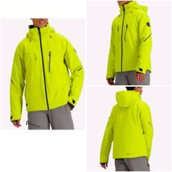 Obermeyer Raze Winter Ski SnowBoarding  Jacket Yellow Spark Men’s Size Large NWT