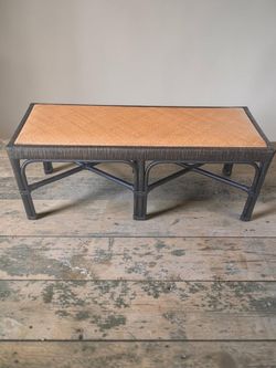 Bassett Rattan Bench with Woven Seat – 48"-#1149