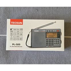 Tecsun PL-320 Digital LW SW FM AM World Band USB-C Receiver Radio, New
