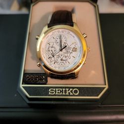 Seiko World Timer ...very Hard To Find All Original...band And Box