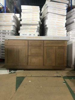 OAK 72-inch Vanity Cabinet Without Countertop