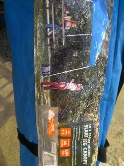 10x10 Instant Slant Leg Canopy Blue