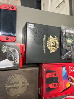Oled Red Nintendo switch Zelda bundle