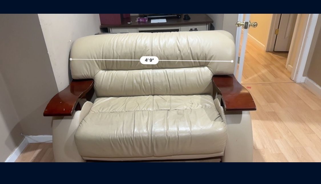 Leather Loveseat (tan)
