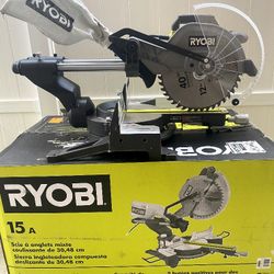 Ryobi 15 Amp 12" Sliding Compound Miter Saw With LED Cutline Indicator 