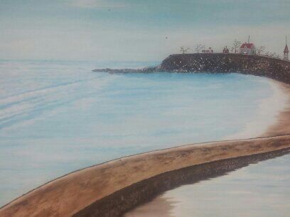 Seaside Park oil painting