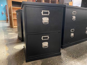 Black 2-Drawer Filing Cabinet
