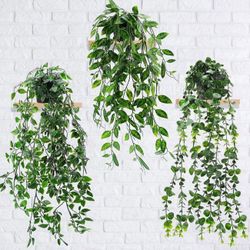 3 Pack Artificial Hanging Plants