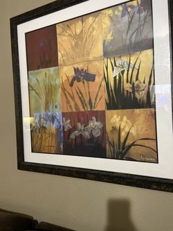 Beautiful glass photo in frame