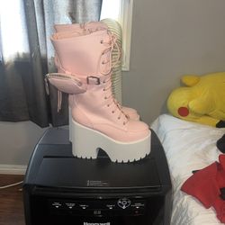 Size 5 Pink Platform Boots 