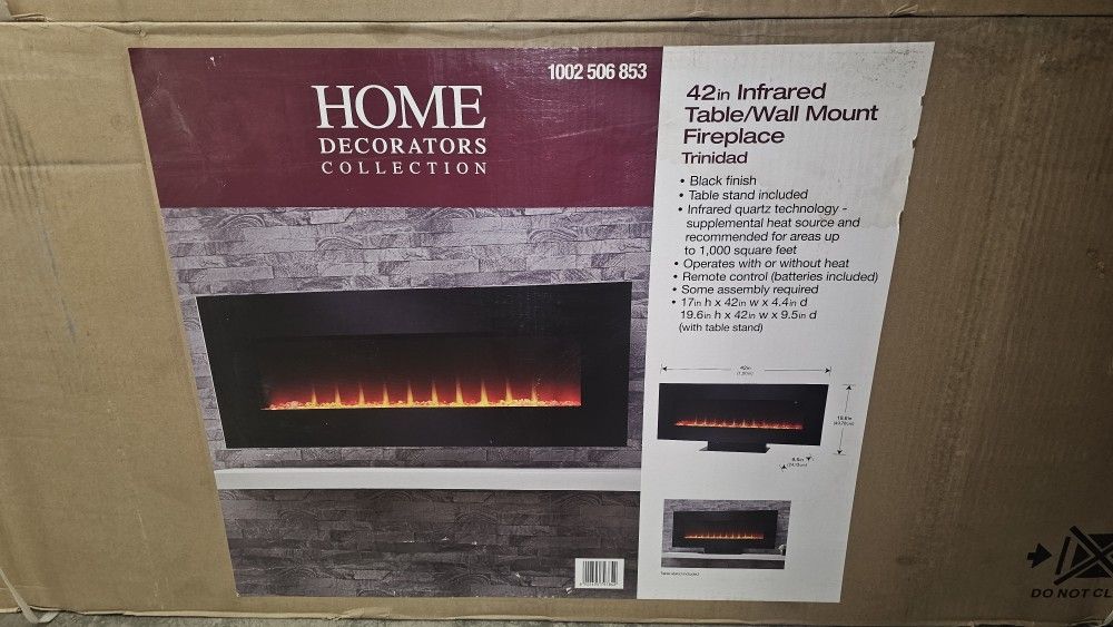 42" Heater Table Top / Wall Mount Infared Fireplace