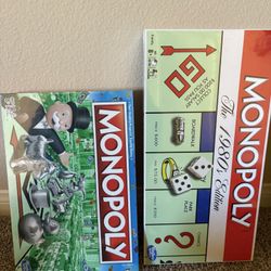 2 Unopened Monopoly board Games