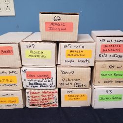 Huge 90s Basketball Card Collection of Only Stars and Hofs sorted by Player all Sleeved + Pack Fresh