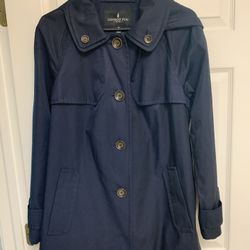 London Fog Women’s Large Double Collar Raincoat